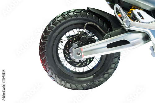 Motorcycle Motocross wheels isolated on white background