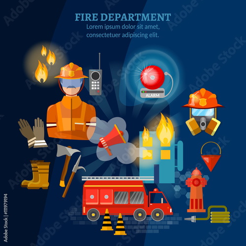 Firefighters set fire station fire fighting extinguish burning h