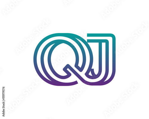 QJ lines letter logo