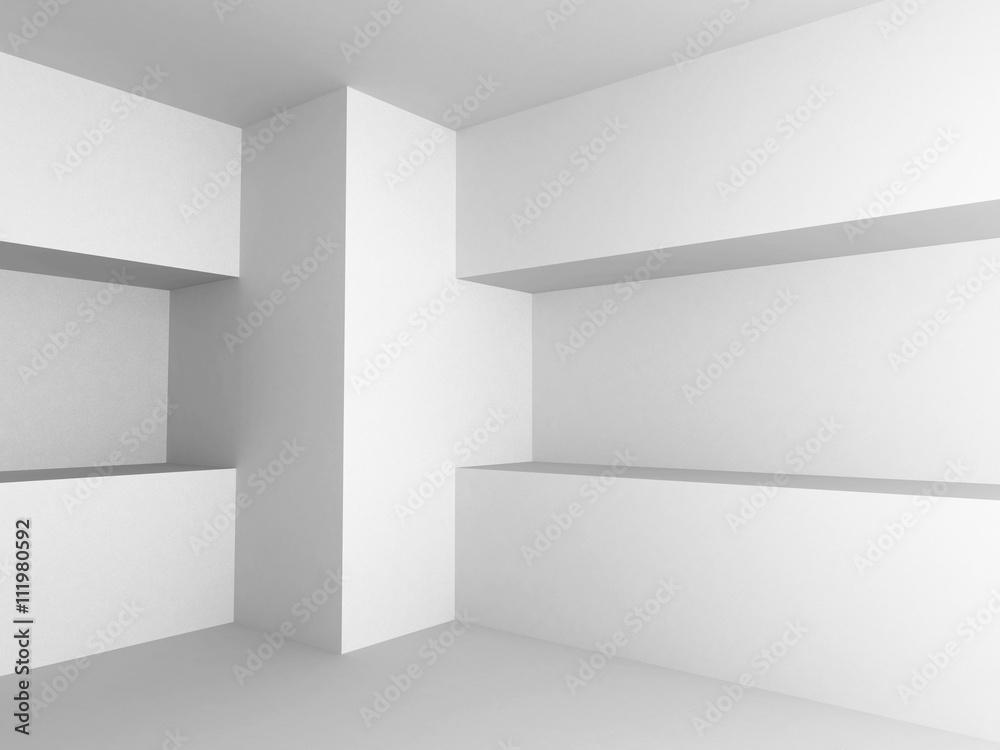 Fototapeta premium Abstract empty white room interior