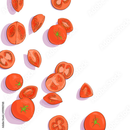 Background of tomatoes
