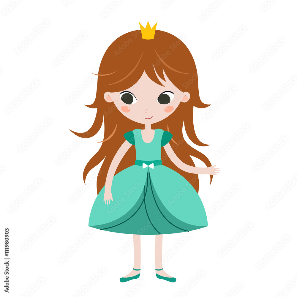 Illustration of beautiful princess on white background. Illustration of beautiful princess on white background.