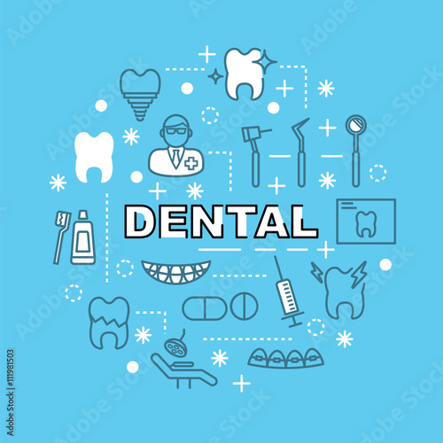 dental minimal outline icons