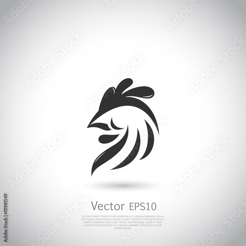 Abstract rooster logo template