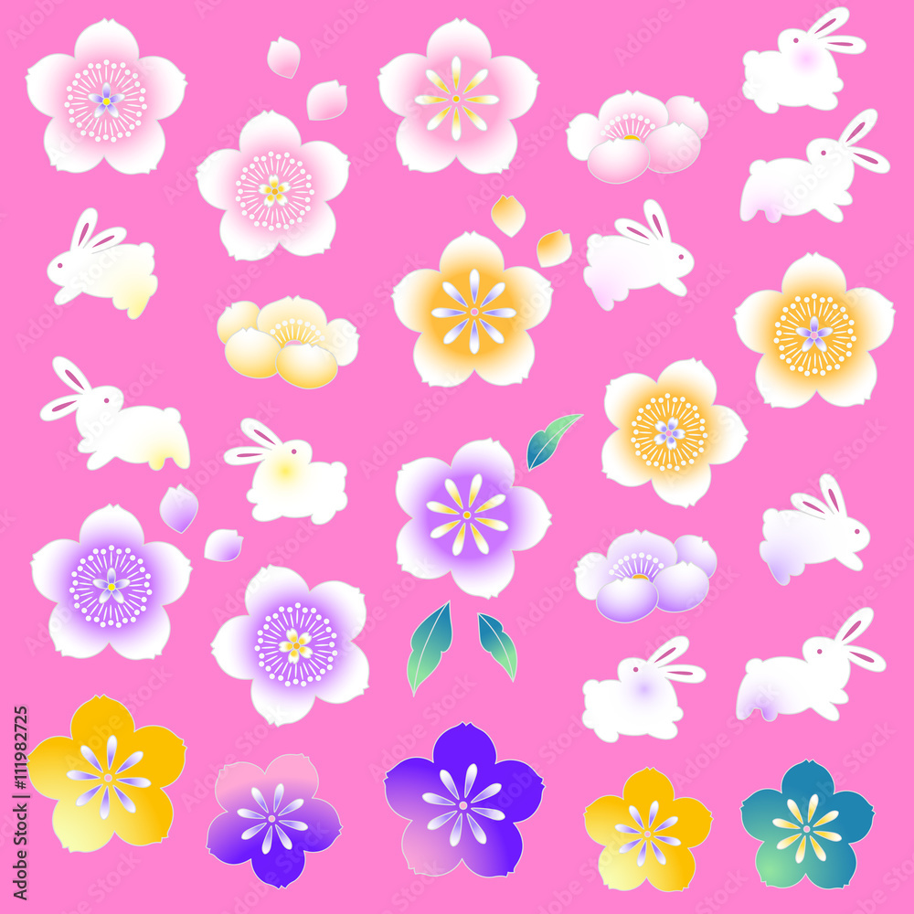 日本的な桜柄 日本的な桜柄