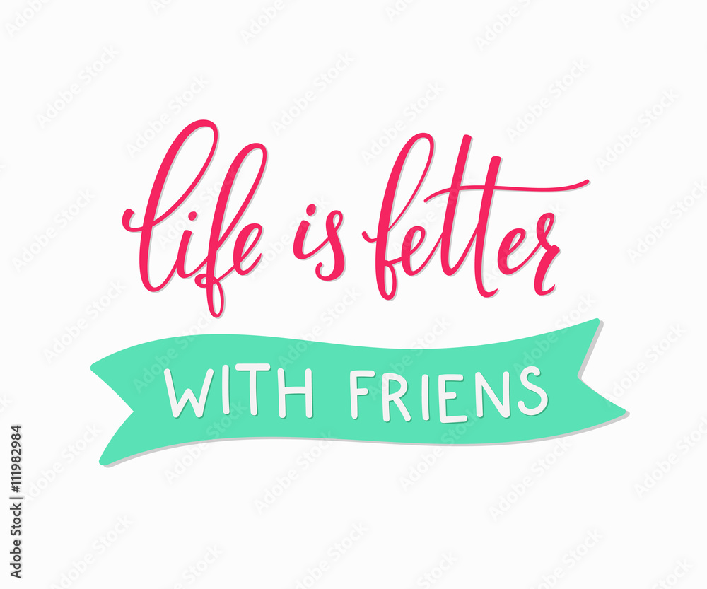Obraz premium Friendship love lettering
