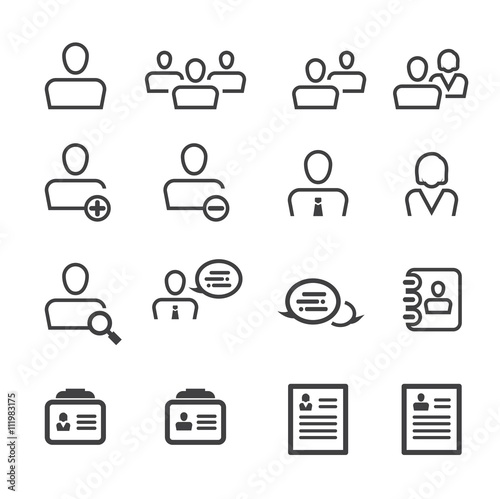 user icon.line vector.