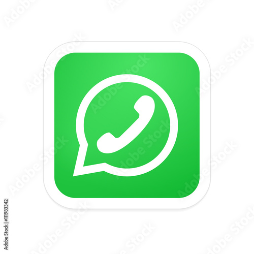 Vectro modern phone icon in bubble speech