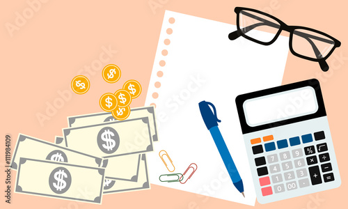 Business and finance top view