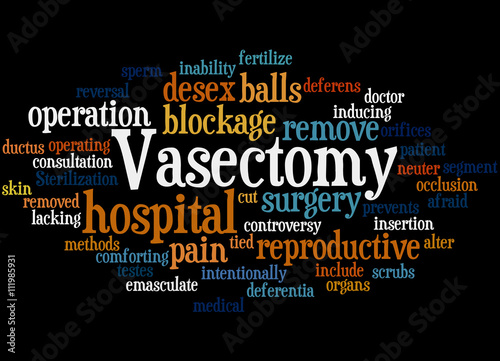 Vasectomy, word cloud concept 6 photo