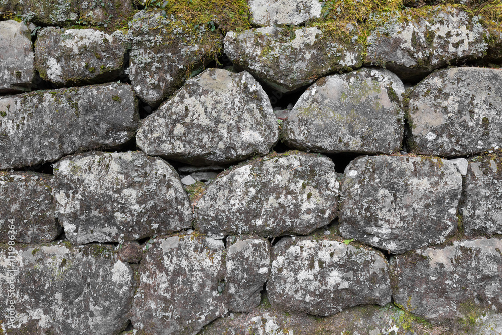 stacked stone wall stacked stone wall