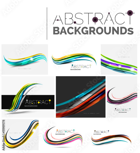 Set of abstract backgrounds