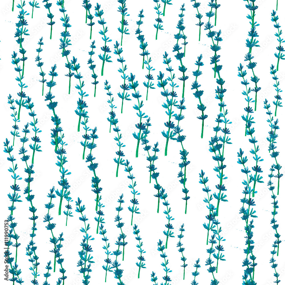 Fototapeta premium Watercolor seamless pattern with dandelion. Floral background. 