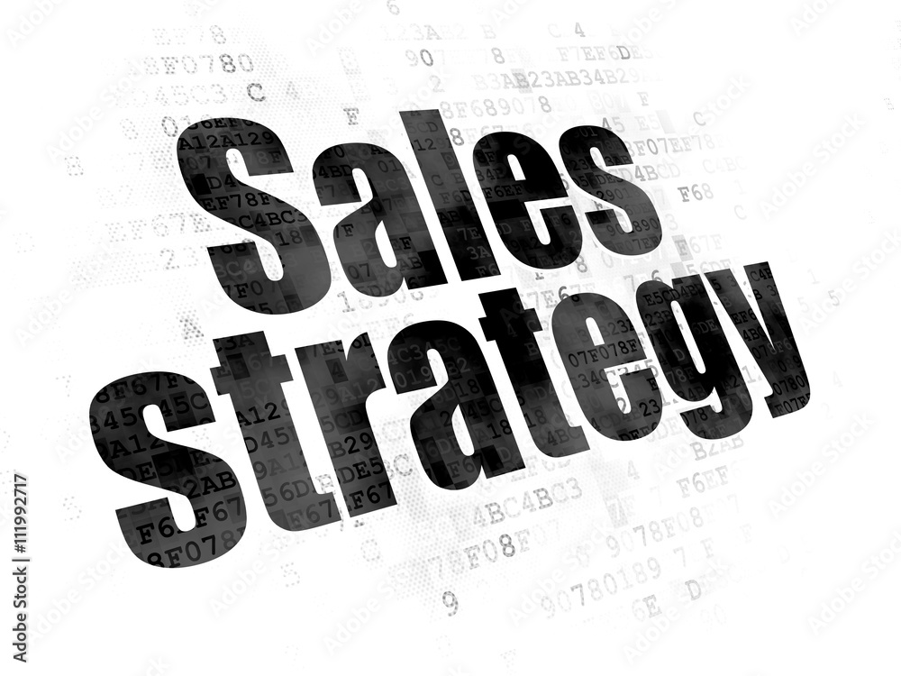 Marketing concept: Sales Strategy on Digital background Marketing concept: Sales Strategy on Digital background