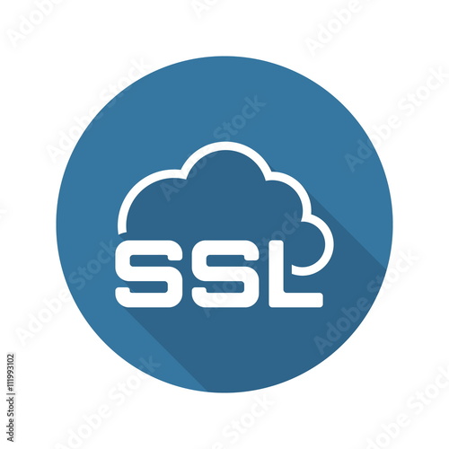 Cloud Security Icon. Flat Design.