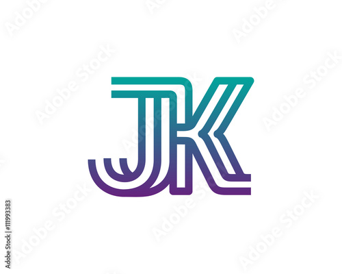 JK lines letter logo