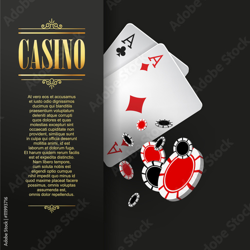 Casino poster or banner background or flyer template.