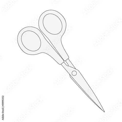 contour stationery objects, scissors