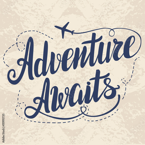 Template with modern lettering