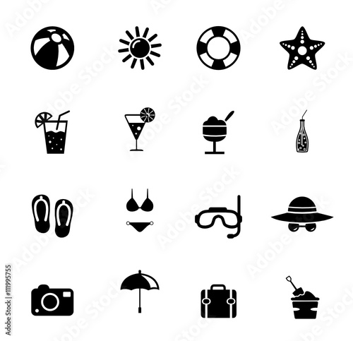 Icons Sommer und Strand