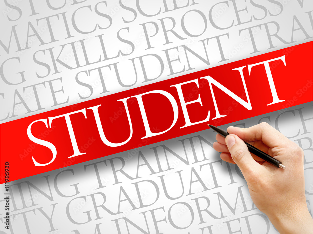 STUDENT word cloud, education concept STUDENT word cloud, education concept
