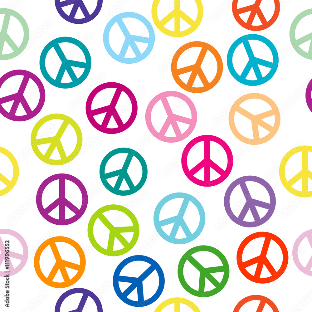 Peace sign seamless pattern Peace sign seamless pattern
