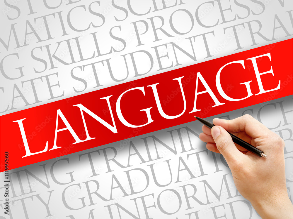 LANGUAGE word cloud, education business concept LANGUAGE word cloud, education business concept