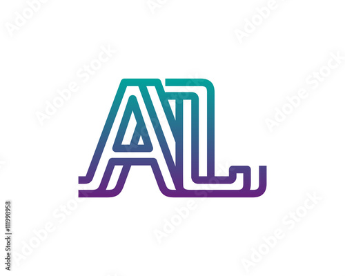 AL lines letter logo