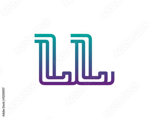 LL lines letter logo