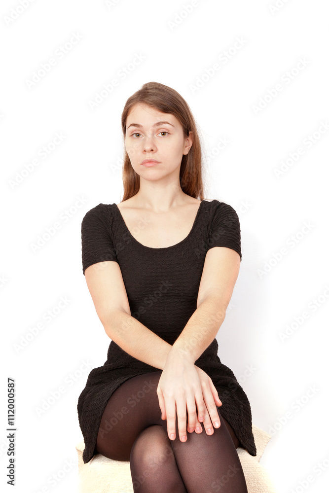 Sad young woman thinking