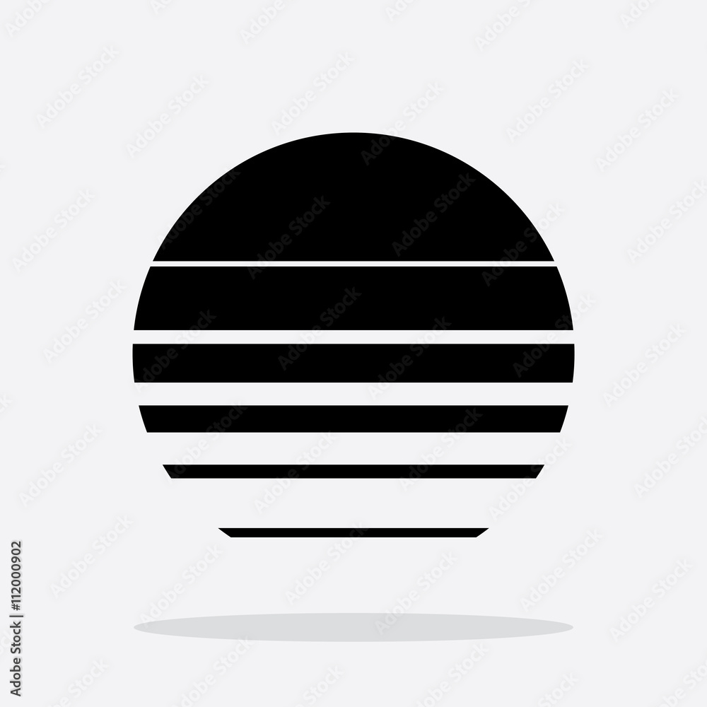 Sun Icon. Logo Symbol in Vector
