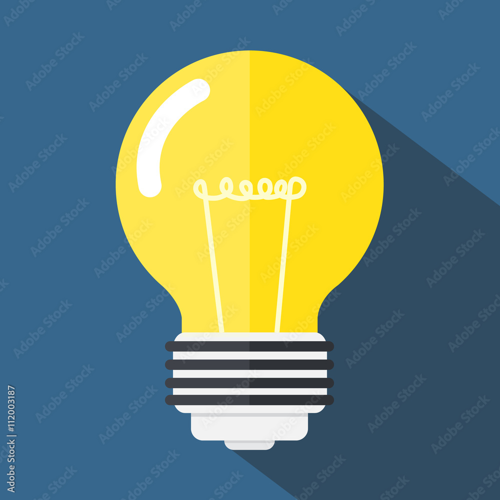 Bulb flat design .