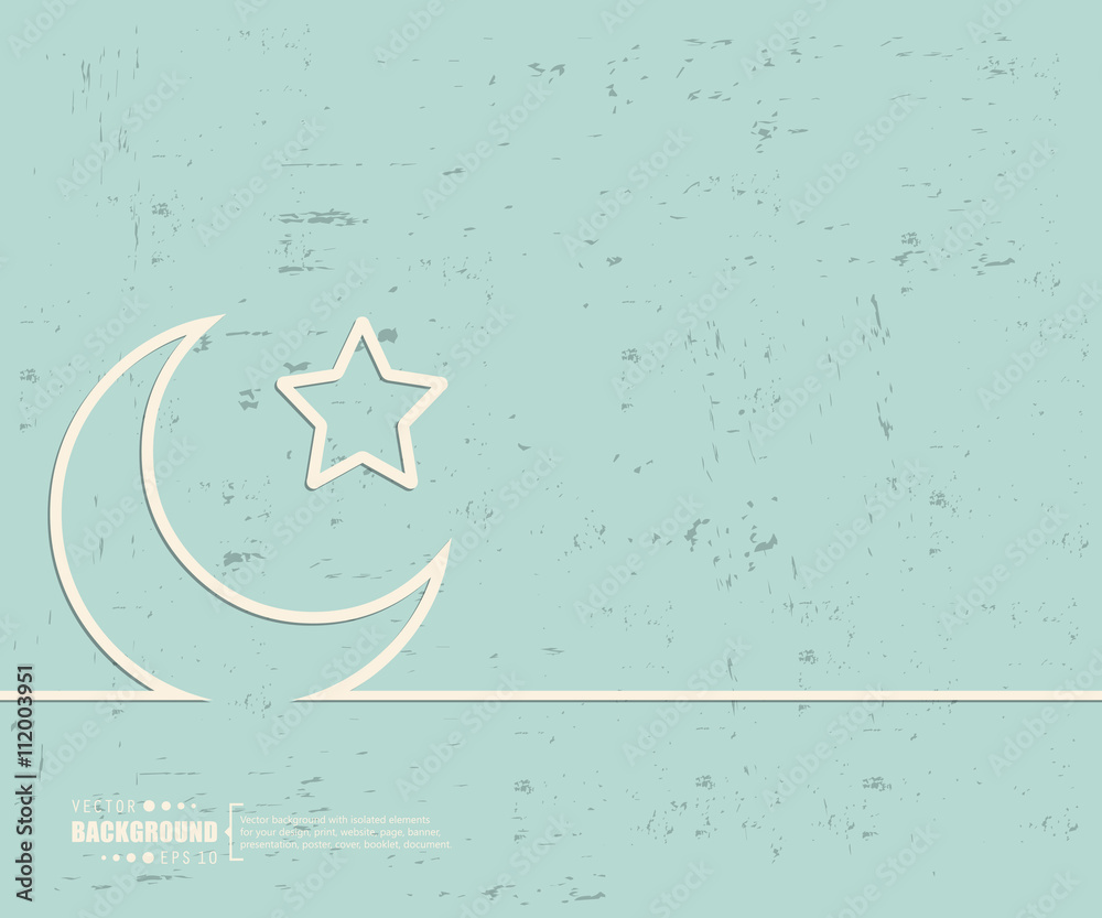 Creative vector Crescent Islamic. Art illustration template background. For  presentation, layout, brochure, logo, page, print, banner, poster, booklet,  business infographic, wallpaper, sign, flyer. Stock Vector | Adobe Stock