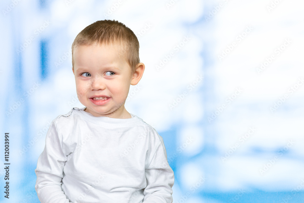 Cute cheeky boy with guilty expression Cute cheeky boy with guilty expression