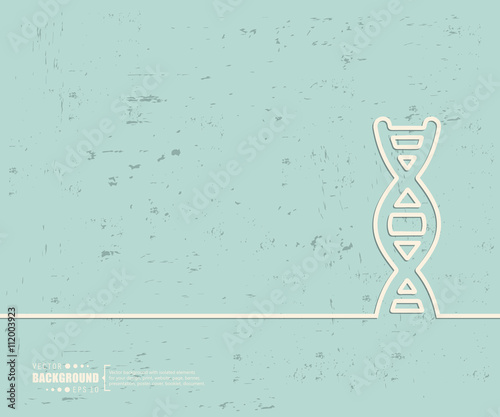 Creative vector DNA. Art illustration template background. For presentation, layout, brochure, logo, page, print, banner, poster, cover, booklet, business infographic, wallpaper, sign, flyer.