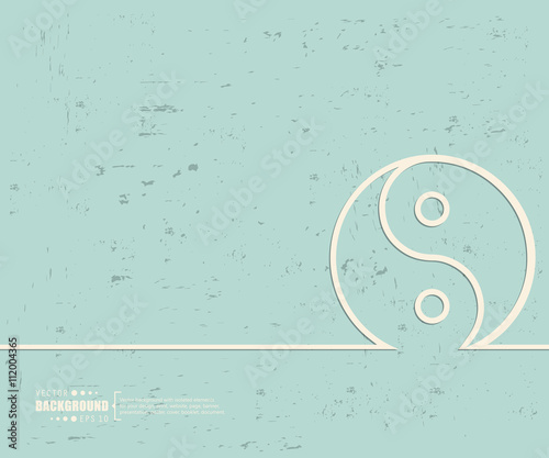 Creative vector Yin Yang. Art illustration template background. For presentation, layout, brochure, logo, page, print, banner, poster, cover, booklet, business infographic, wallpaper, sign, flyer.
