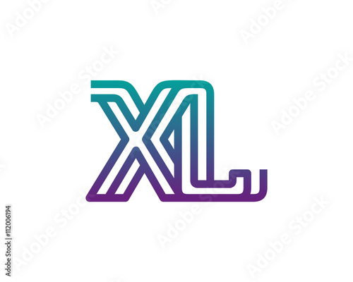 XL lines letter logo