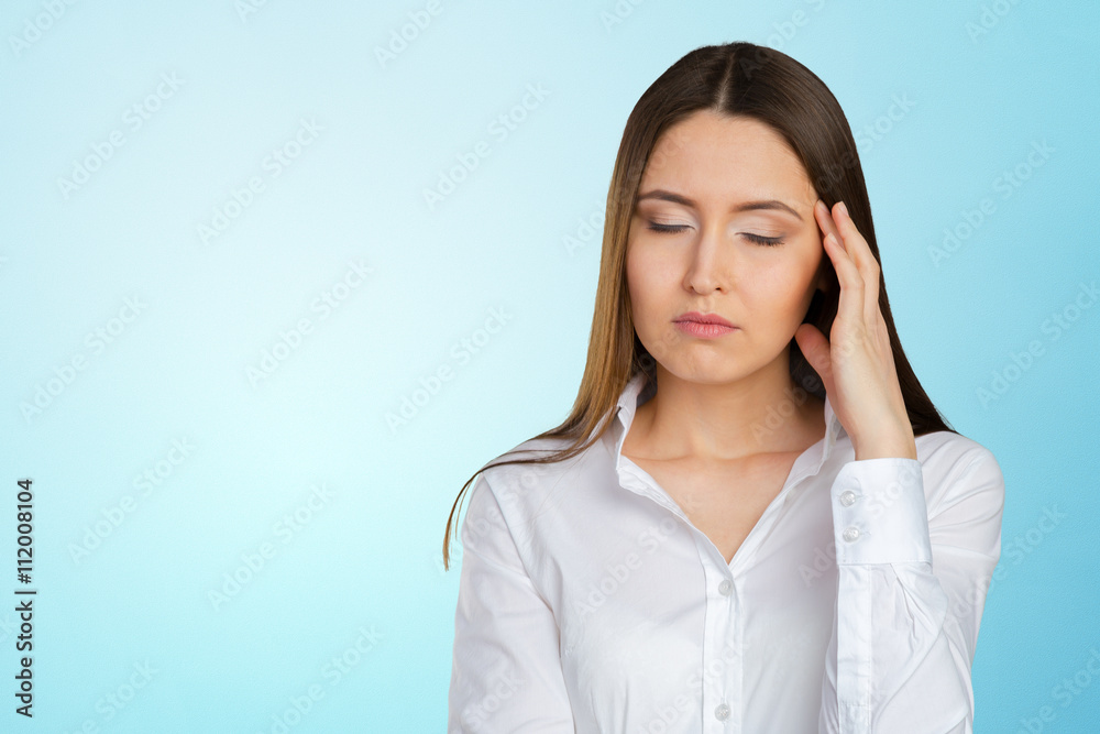 Portrait of young depressed and sad businesswoman Portrait of young depressed and sad businesswoman