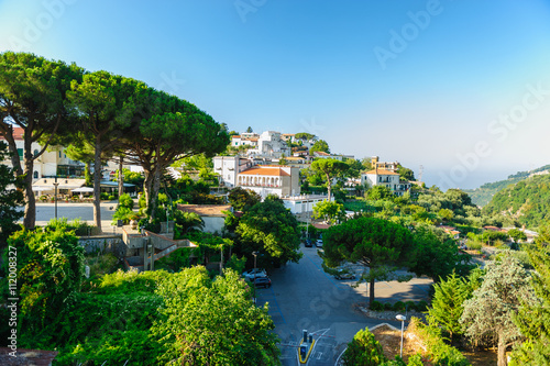 Morning at central square in Ravello, Italy.