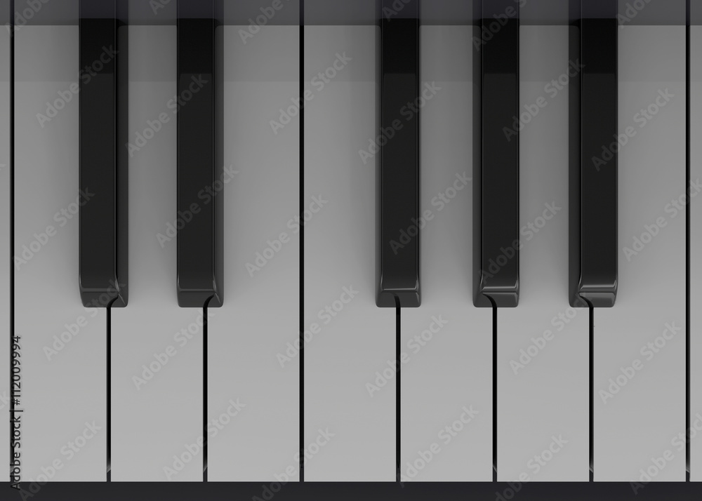 Naklejka premium PIANO - 3D