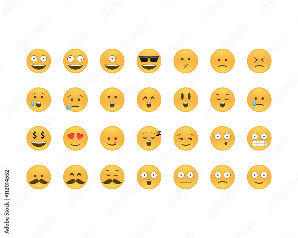Emoticon vector. Emoji vector. Smile icon set. Emoticon icon web - stock vector. Emoticon vector. Emoji vector. Smile icon set. Emoticon icon web - stock vector.