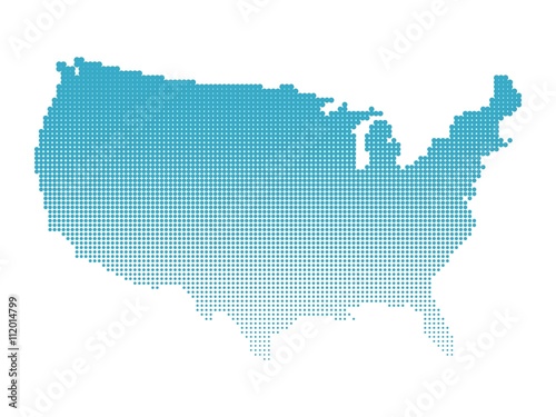 Halftone map of USA