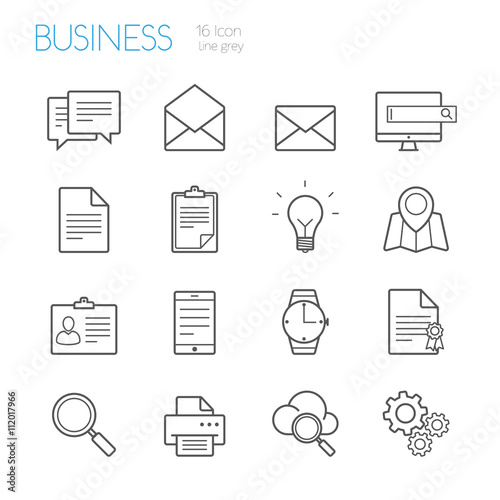 bussines line icons