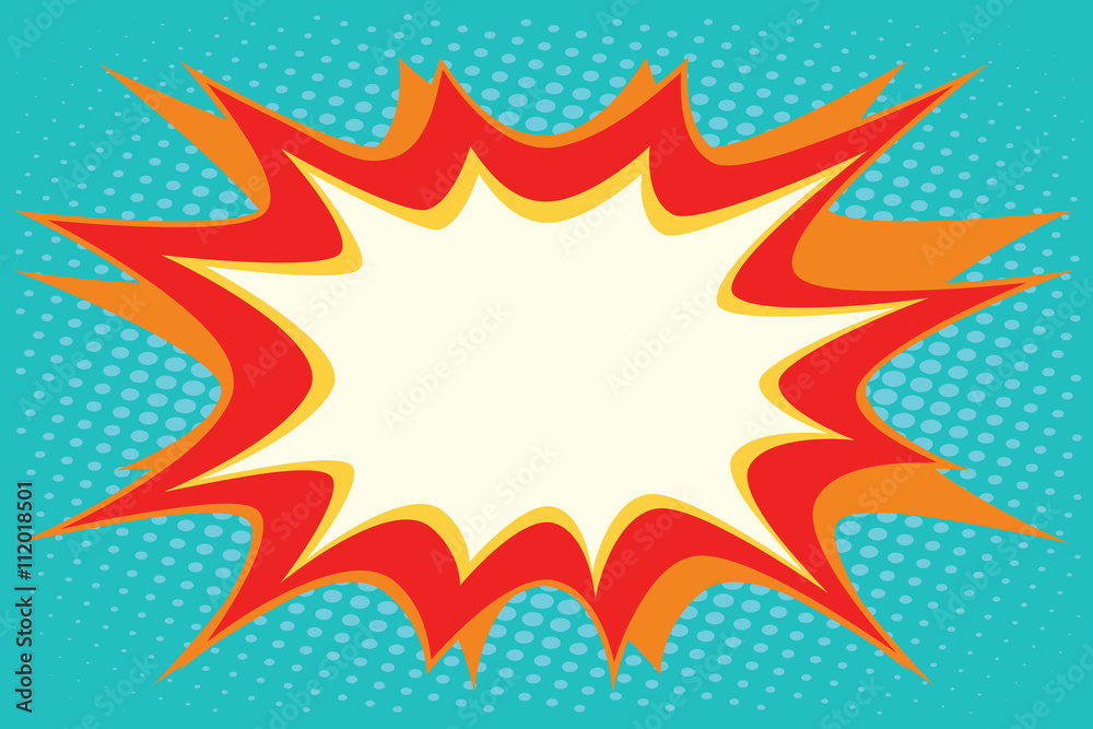 Comic book explosion bubble dynamic Comic book explosion bubble dynamic