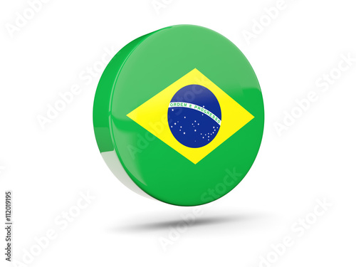 Free Download Round icon with flag of brazil - GFXLoad