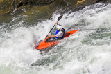 Kayaking in white water