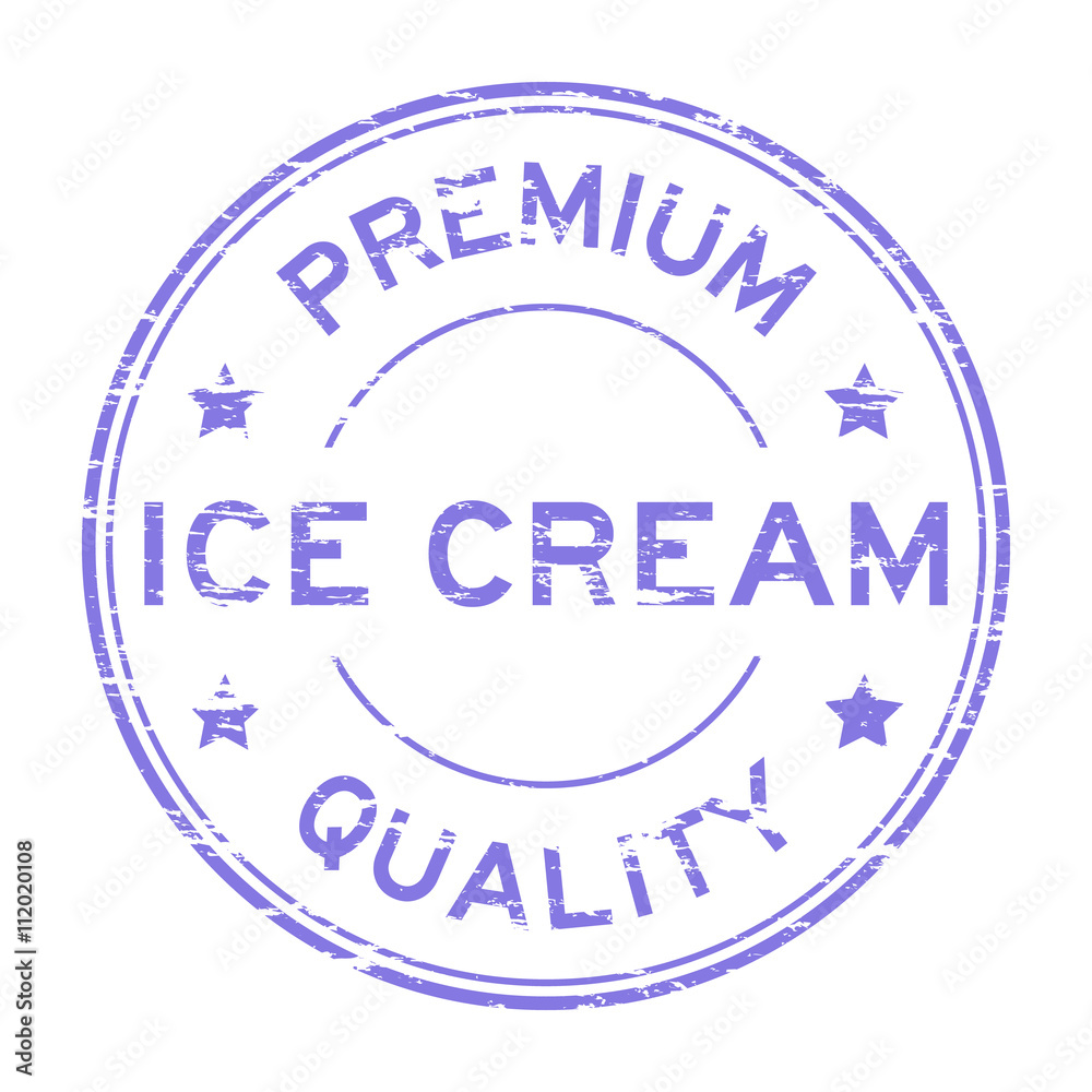 Grunge icecream premium quality stamp