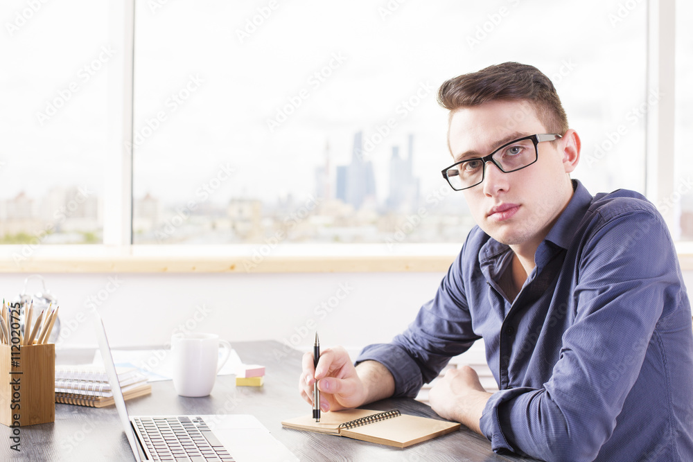 Education concept with young man Education concept with young man