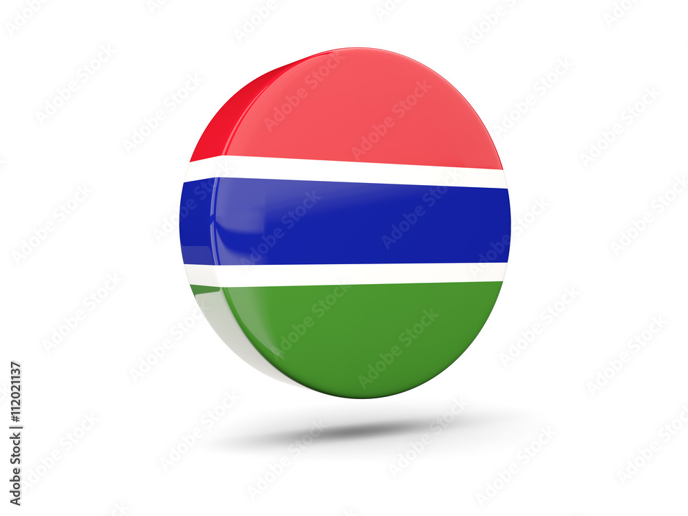 Round icon with flag of gambia Round icon with flag of gambia