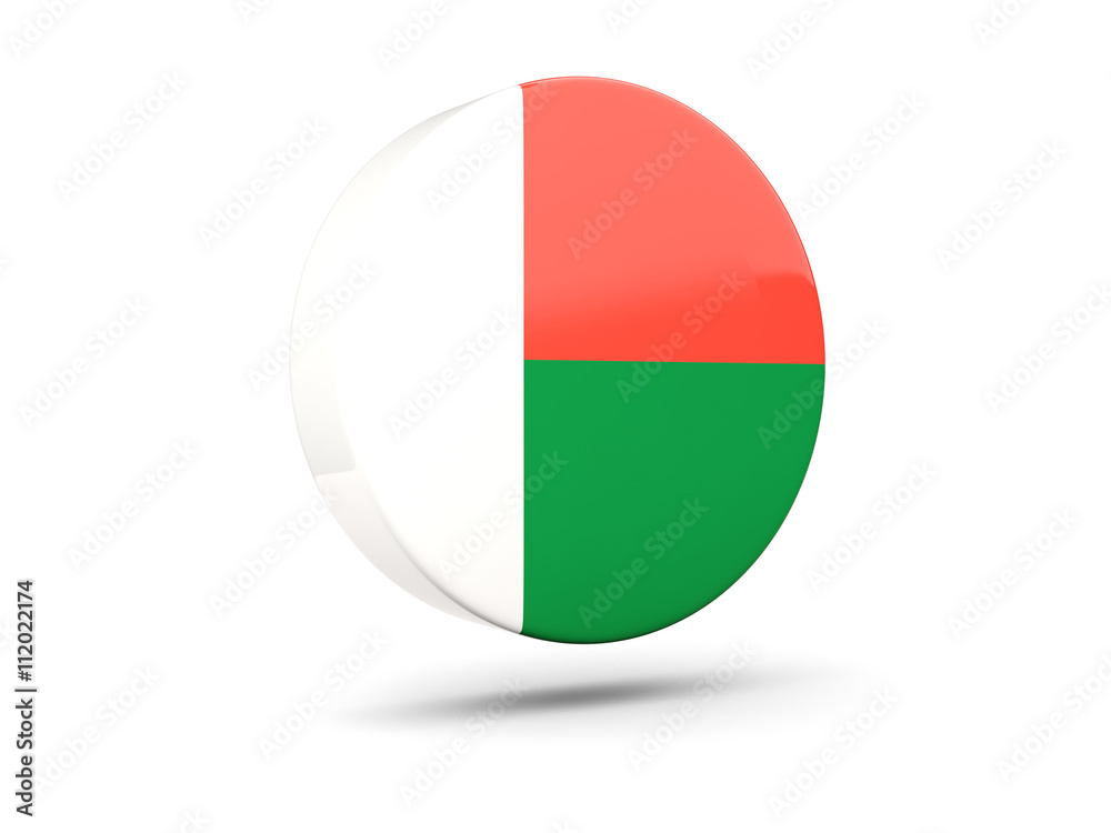 Round icon with flag of madagascar Round icon with flag of madagascar